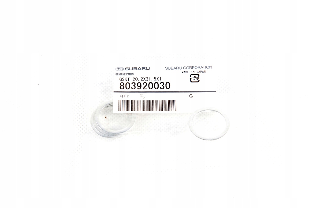 Uszczelka korka sputowego oleju FA20/FB20 WRX 15- OEM 803920030