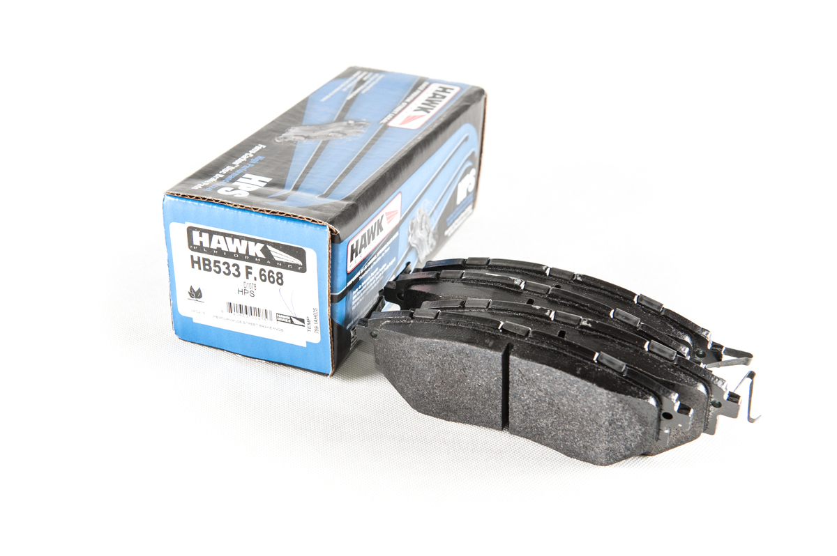 Klocki hamulcowe przednie Hawk HPS Subaru Legacy GT / Spec B, Tribeca, Levorg, WRX 14-18, Forester SJ XT - obrazek 3