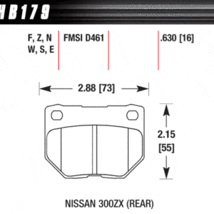 Klocki hamulcowe tylne Hawk HP Plus Subaru Impreza WRX 01-07