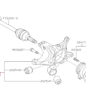 28411FG010 Zwrotnica tylna lewa Impreza 08-10