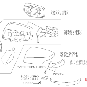 Zaślepka osłona lusterka prawego Impreza WRX/STI 2015-2021